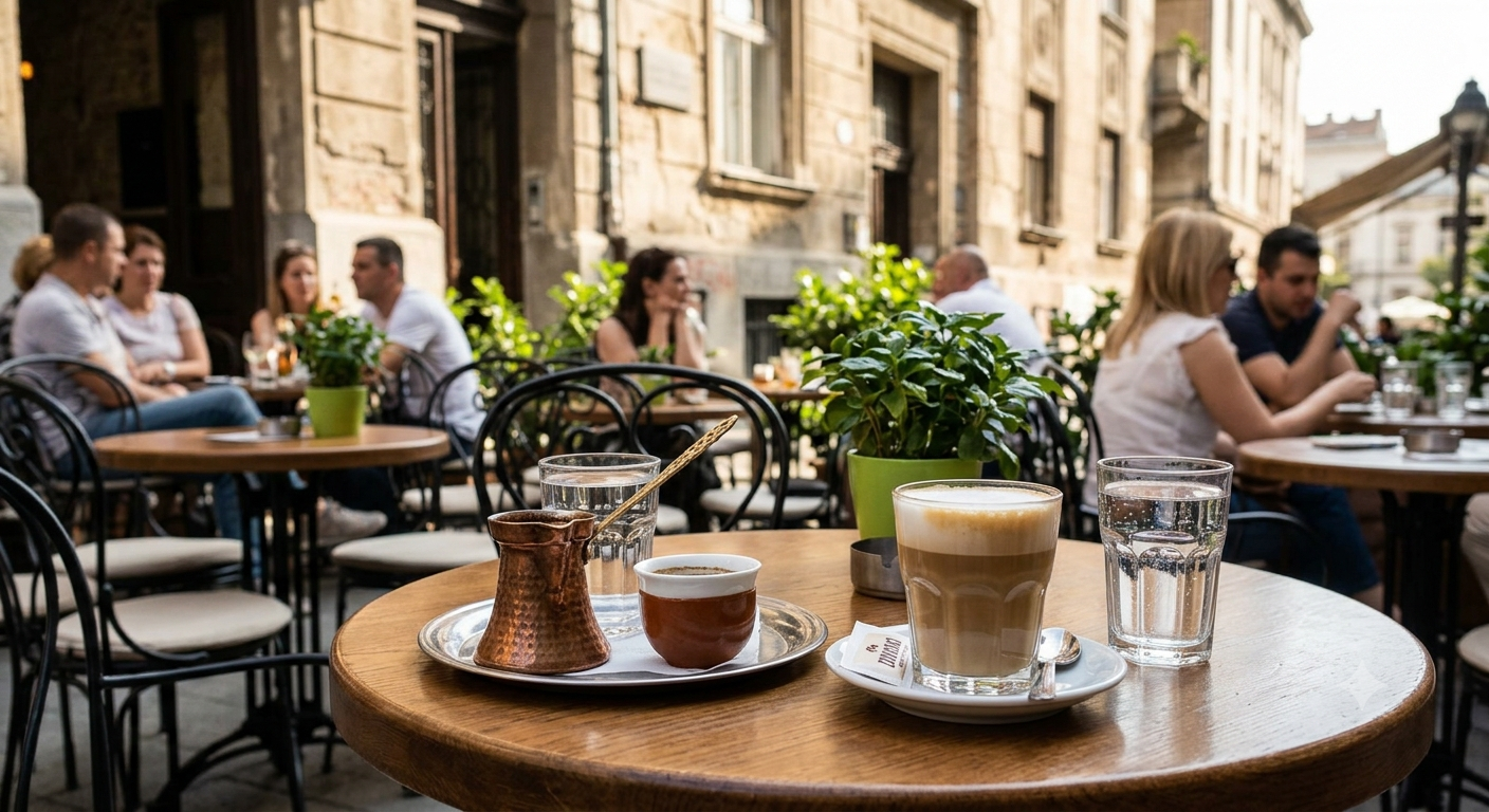 Gemini_Generated_Image_6dmbv06dmbv06dmb turkish (domaća) coffee or fancy cortado? Both are great in Belgrade.